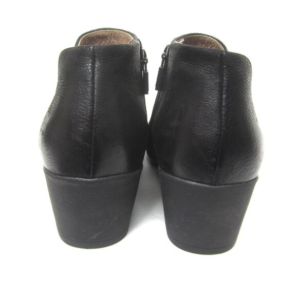 Dansko Raina Size 37 6.5 7 Heeled Bootie Side Zip Black Leather - Picture 7 of 15